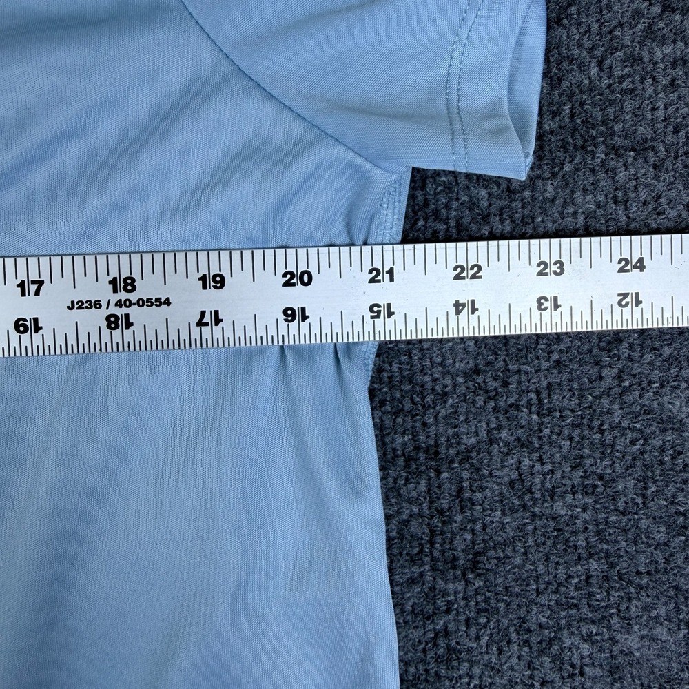 Nike Dri-FIT Miler‎ Running T-Shirt Womens XL Blue Logo Mesh Lined High Low Hem - Picture 5 of 11